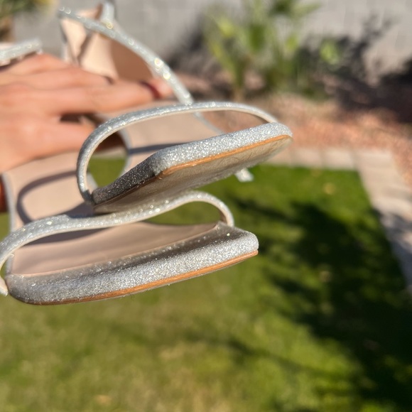 STUART WEITZMAN Nudistcurve Glitter High-Heel Sandals 9 - Picture 8 of 13